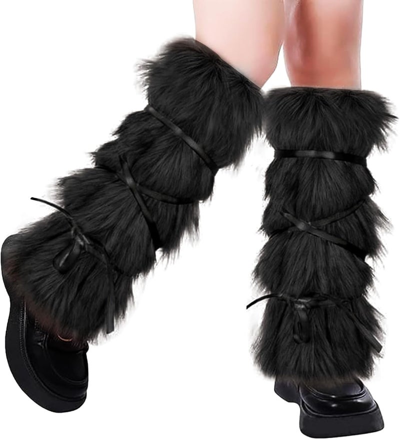 BXT Medieval Viking Wrist Wrap Cuffs Nordic Halloween Faux Fur Wrist Sleeve Guards Warrior Role Play Cosplay Costume - Image 1